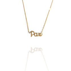 Collar con nombre de Paz en Acero Hipoalergénico 316l