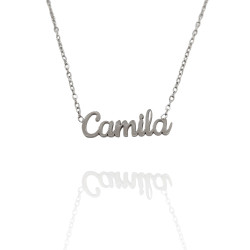 Collar con nombre de Camila en Acero Hipoalergénico 316l