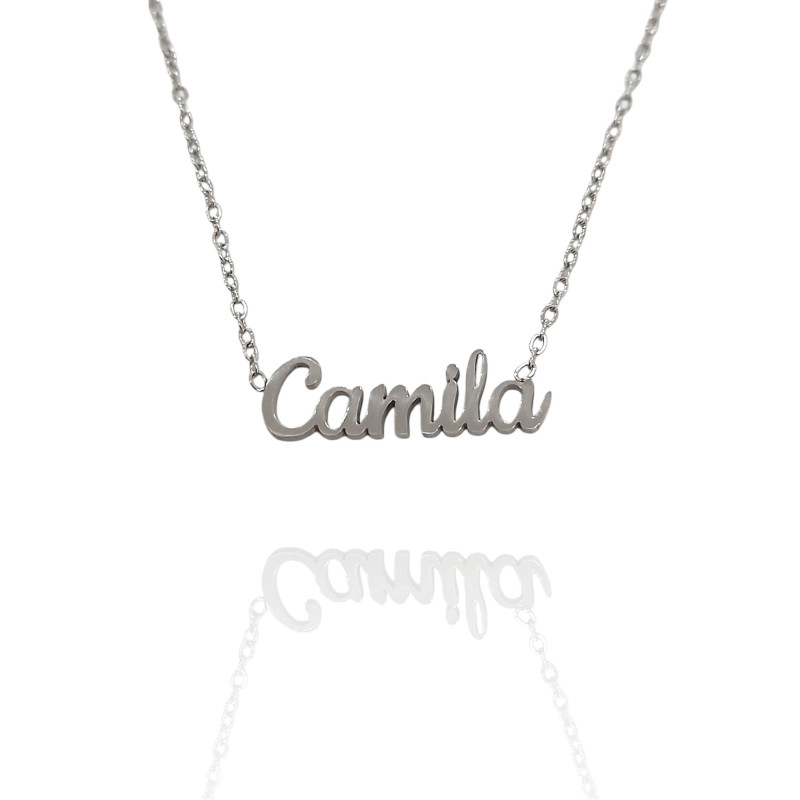 Collar con nombre de Alba en Acero Hipoalergénico 316l