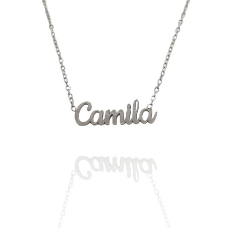 Collar con nombre de Alba en Acero Hipoalergénico 316l