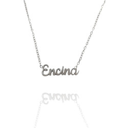 Collar con nombre de Alba en Acero Hipoalergénico 316l