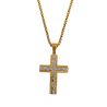 Collar de Cruz Bicolor en Acero Inoxidable | Unisex | Alta Durabilidad