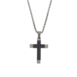 Collar de Cruz Bicolor en Acero Inoxidable | Unisex | Alta Durabilidad