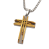 Collar de Cruz Bicolor en Acero Inoxidable | Unisex | Alta Durabilidad