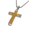 Collar de Cruz Bicolor en Acero Inoxidable | Unisex | Alta Durabilidad