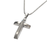 Collar de Cruz Plateado en Acero Inoxidable | Unisex | Alta Durabilidad