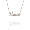 Collar con nombre de Mateo en Acero Hipoalergénico 316l