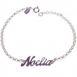 Pulsera con Nombre Personalizado en Plata de Ley 925mls