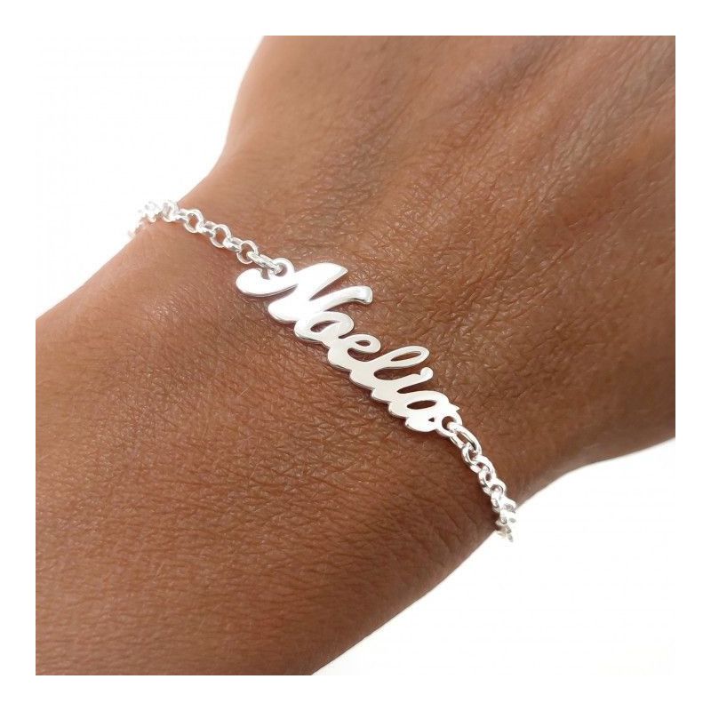 Pulsera con Nombre Personalizado en Plata de Ley 925mls