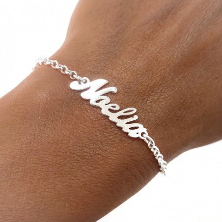Pulsera con Nombre Personalizado en Plata de Ley 925mls