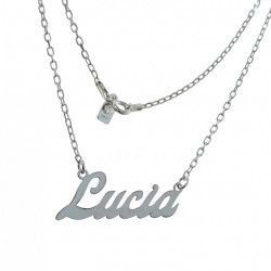 Gargantilla con Nombre Personalizado Letra Grande en Plata de Ley 925