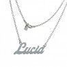 Gargantilla con Nombre Personalizado Letra Grande en Plata de Ley 925
