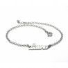 Tobillera con Nombre Personalizado en Plata de Ley 925mls