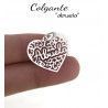 Colgante de Abuela Corazón Calado Plata de Ley 925mls