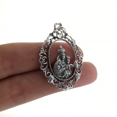 Colgante de la Virgen del Carmen en Plata de Ley 925mls