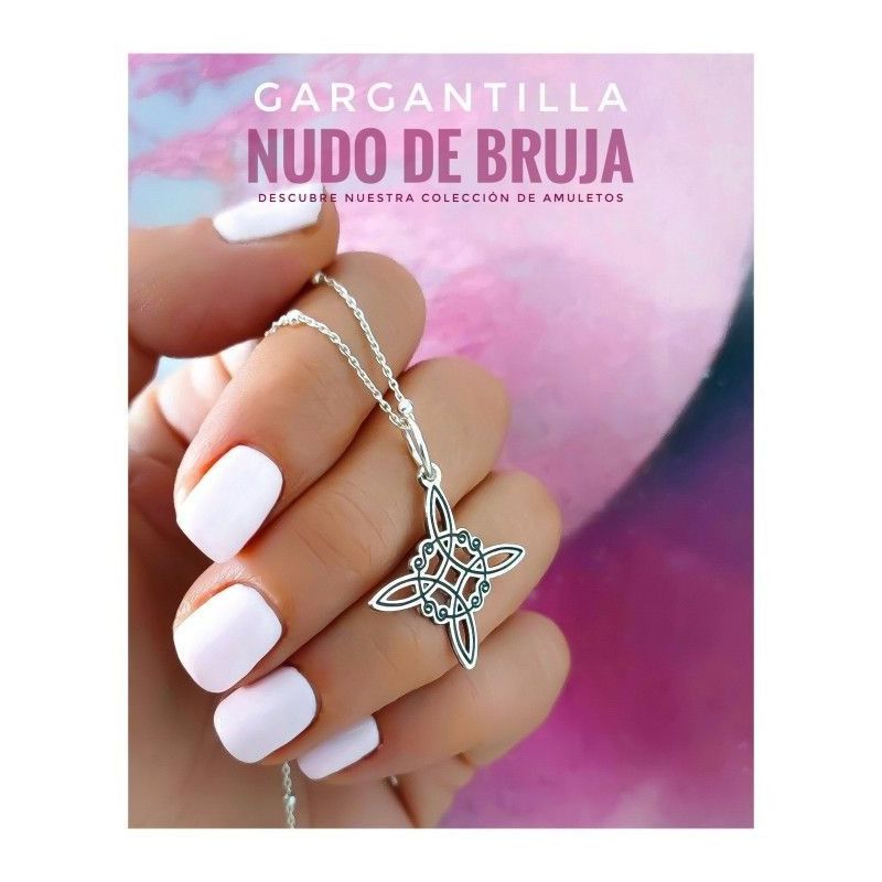 Gargantilla Amuleto Nudo de Bruja en Plata de Ley 925mls