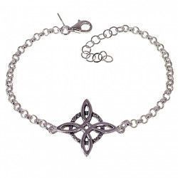 Pulsera Nudo de Bruja en Plata de Ley 925mls