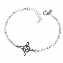 Pulsera Nudo de Bruja en Plata de Ley 925mls