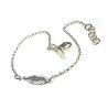 Pulsera Pluma en Plata de Ley 925mls