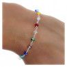Pulsera Piedras de Colores en Plata de Ley 925mls