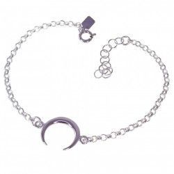 Pulsera de Luna Invertida en Plata de Ley 925mls