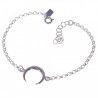 Pulsera de Luna Invertida en Plata de Ley 925mls