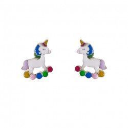 Pendiente Infantil Unicornio Balancín en Plata de Ley 925mls