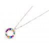 Gargantilla Karma con Circonitas de Colores en Plata de Ley 925mls