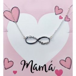 Gargantilla de Infinito "Te Quiero Mamá" en Plata de Ley 925mls
