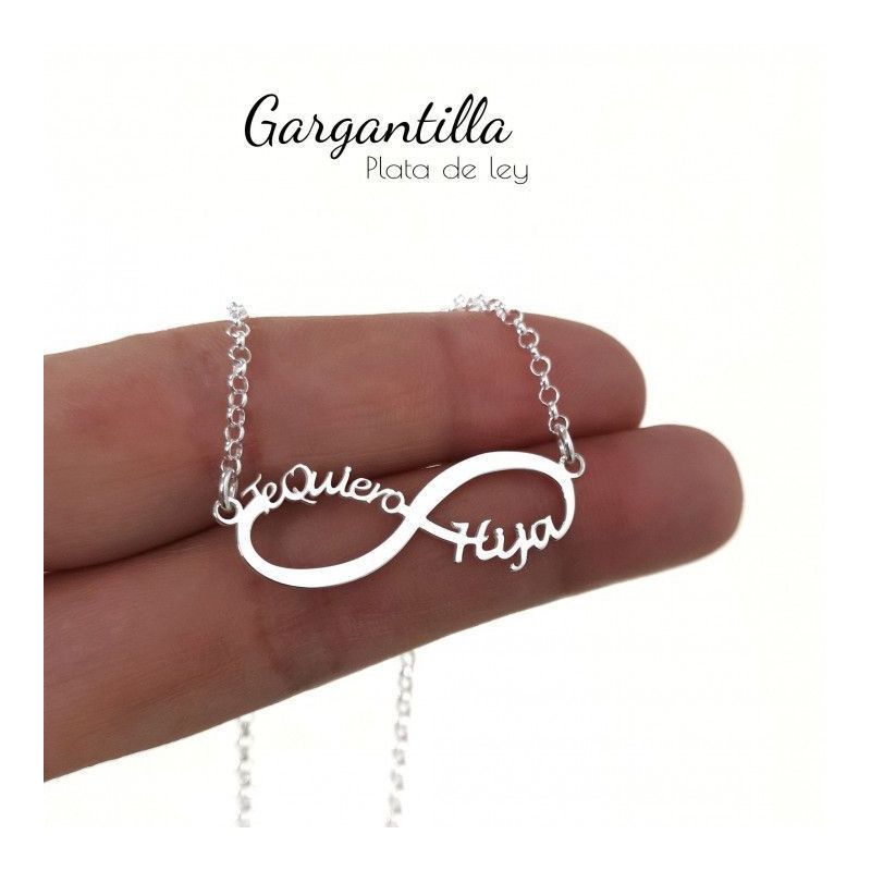 Gargantilla de Infinito "Te Quiero Hija" en Plata de Ley 925mls