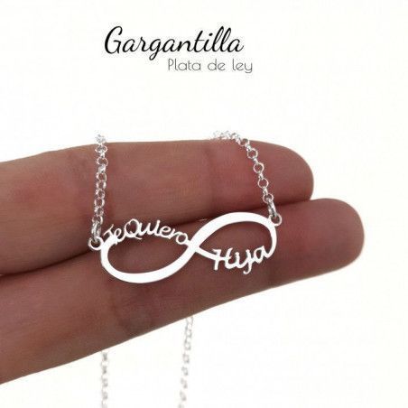 Gargantilla de Infinito "Te Quiero Hija" en Plata de Ley 925mls