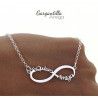Gargantilla de Infinito "Te Quiero Amiga" en Plata de Ley 925mls