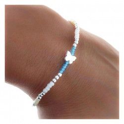 Pulsera de Mariposa con Cadena de Colores en Plata de Ley 925mls