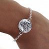 Pulsera de Escapulario Doble Cara en Plata de Ley 925mls