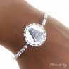 Pulsera Virgen del Rocío en Plata de Ley 925mls