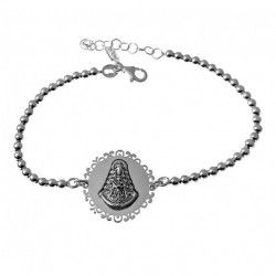 Pulsera Virgen del Rocío en Plata de Ley 925mls