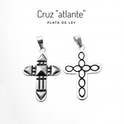 Colgante Amuleto de Protección Cruz Atlante en Plata de Ley 925mls