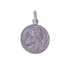Colgante Medalla de San Judas Tadeo en Plata de Ley 925mls