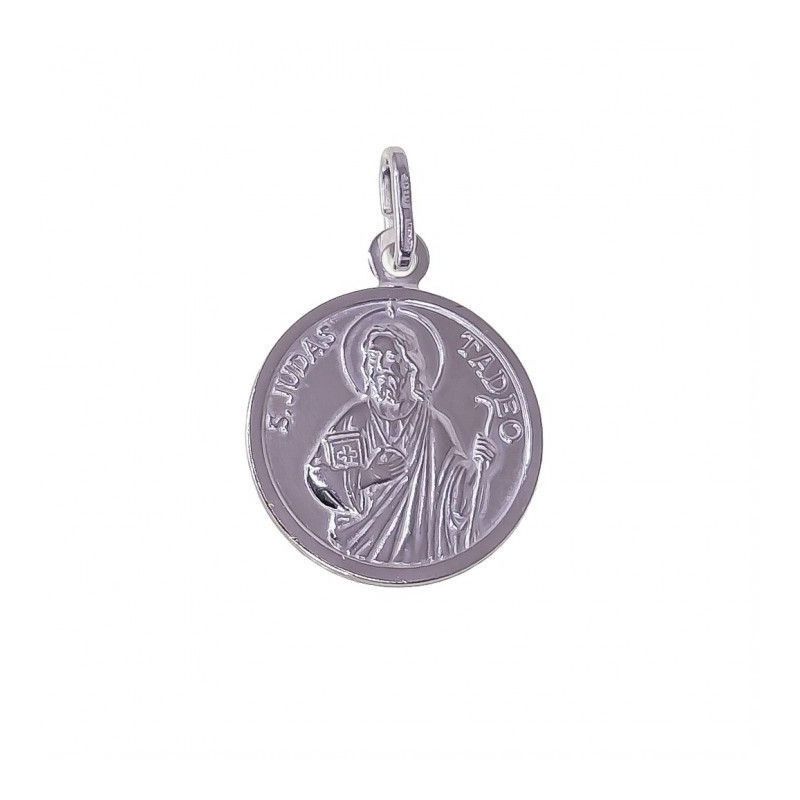 Colgante Medalla de San Judas Tadeo en Plata de Ley 925mls