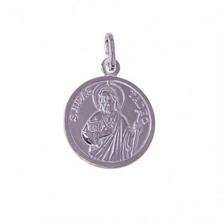 Colgante Medalla de San Judas Tadeo en Plata de Ley 925mls