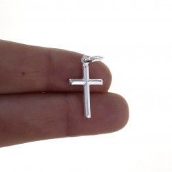 Colgante de Cruz sin Cristo en Plata de Ley 925mls