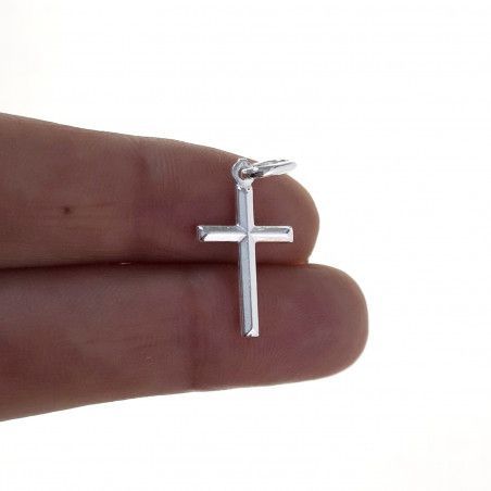 Colgante de Cruz sin Cristo en Plata de Ley 925mls