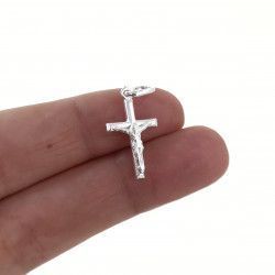 Colgante de Cruz con Cristo en Plata de Ley 925mls