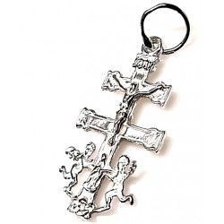 Colgante Cruz de Caravaca Grande en Plata de Ley 925mls