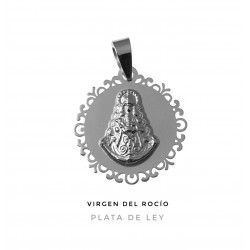 Colgante de la Virgen del Rocío en Plata de Ley 925mls
