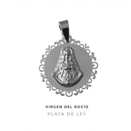 Colgante de la Virgen del Rocío en Plata de Ley 925mls