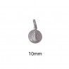 Colgante Medalla Virgen del Rocío 10mm en Plata de Ley 925mls
