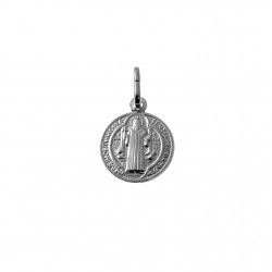 Colgante Medalla de San Benito Protector en Plata de Ley 925mls
