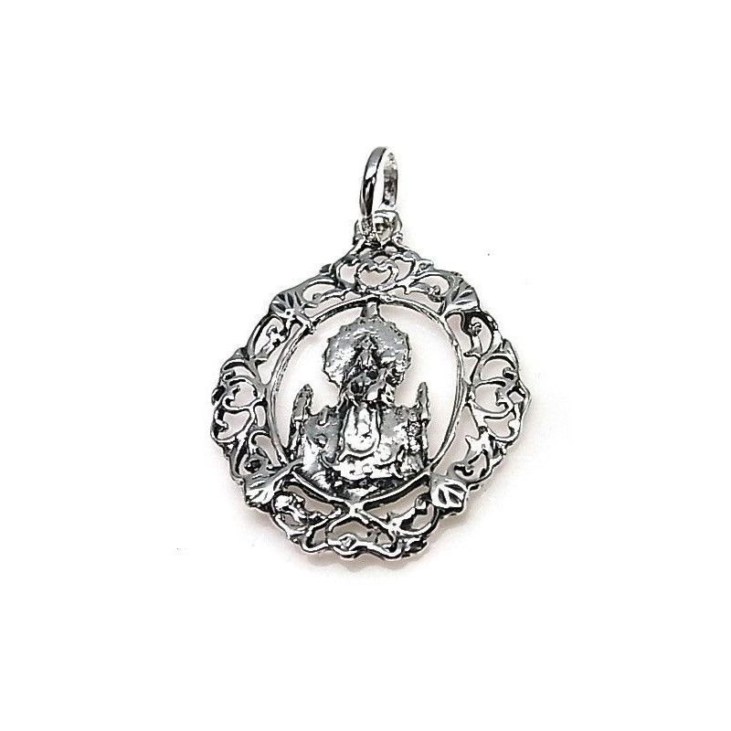 Colgante de la Virgen de Gracia de Puerto Llano en Plata de Ley 925mls