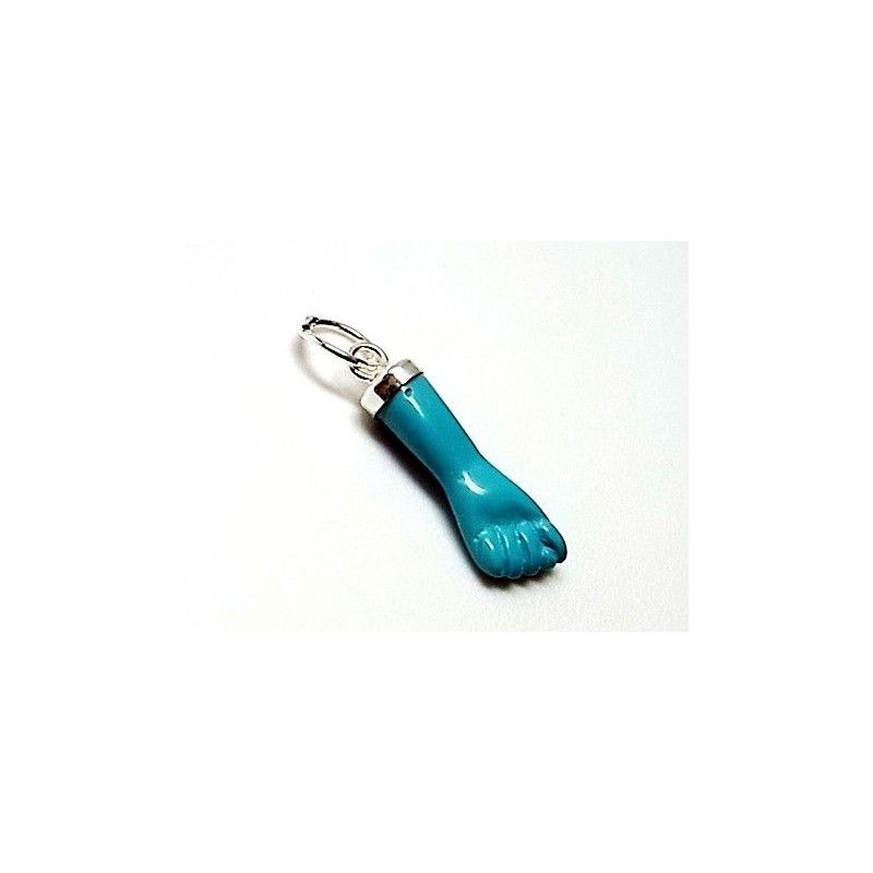Colgante Amuleto Higa Color en Plata de Ley 925mls